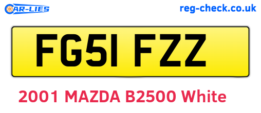 FG51FZZ are the vehicle registration plates.