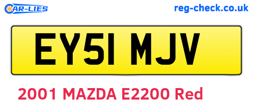 EY51MJV are the vehicle registration plates.