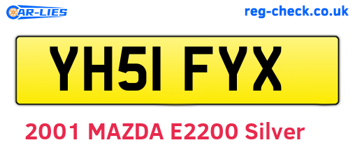 YH51FYX are the vehicle registration plates.