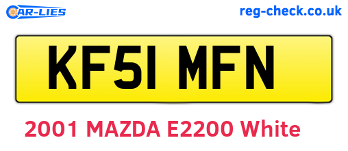 KF51MFN are the vehicle registration plates.