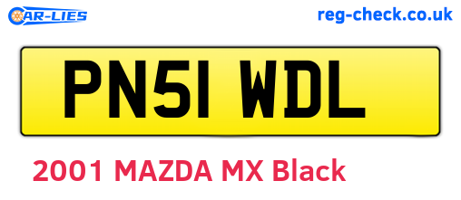 PN51WDL are the vehicle registration plates.