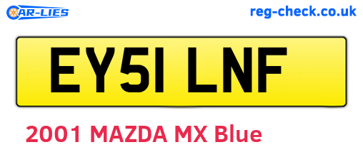 EY51LNF are the vehicle registration plates.