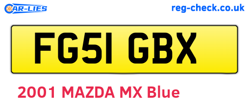 FG51GBX are the vehicle registration plates.