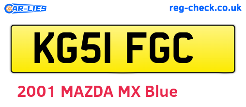 KG51FGC are the vehicle registration plates.