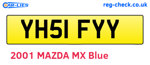 YH51FYY are the vehicle registration plates.