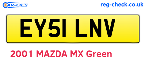 EY51LNV are the vehicle registration plates.