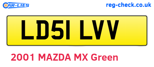 LD51LVV are the vehicle registration plates.