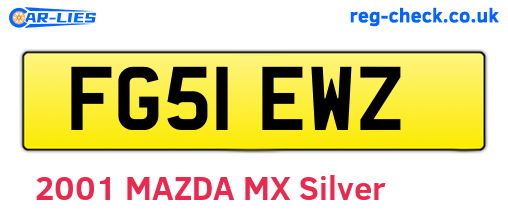 FG51EWZ are the vehicle registration plates.