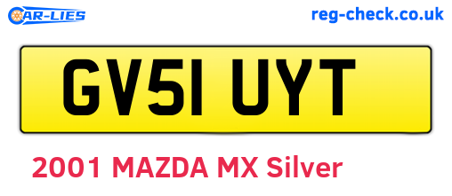GV51UYT are the vehicle registration plates.