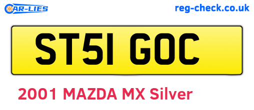 ST51GOC are the vehicle registration plates.