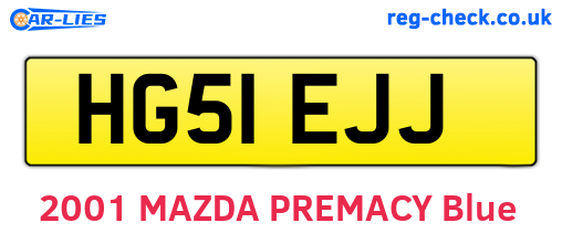 HG51EJJ are the vehicle registration plates.