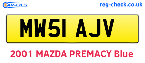 MW51AJV are the vehicle registration plates.