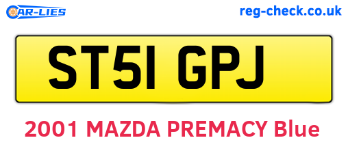 ST51GPJ are the vehicle registration plates.