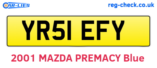 YR51EFY are the vehicle registration plates.