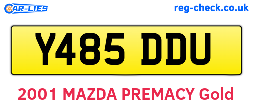Y485DDU are the vehicle registration plates.