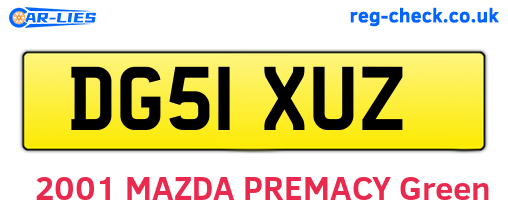 DG51XUZ are the vehicle registration plates.