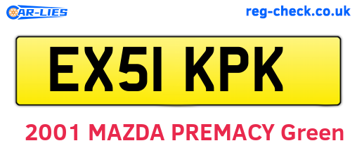 EX51KPK are the vehicle registration plates.