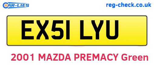 EX51LYU are the vehicle registration plates.