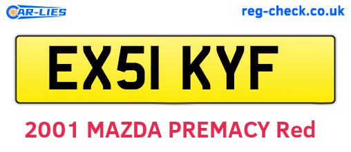 EX51KYF are the vehicle registration plates.