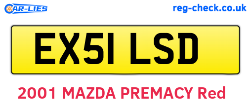 EX51LSD are the vehicle registration plates.