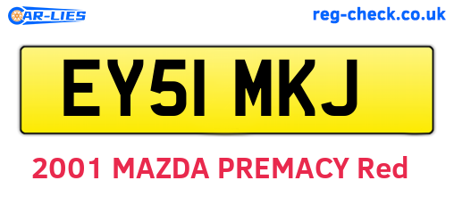 EY51MKJ are the vehicle registration plates.