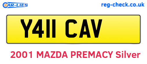 Y411CAV are the vehicle registration plates.
