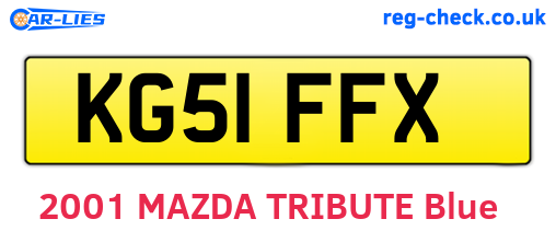 KG51FFX are the vehicle registration plates.