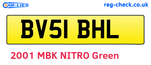 BV51BHL are the vehicle registration plates.