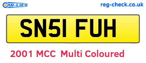 SN51FUH are the vehicle registration plates.
