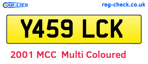Y459LCK are the vehicle registration plates.