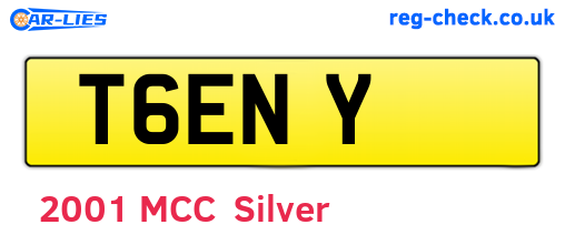 T6ENY are the vehicle registration plates.