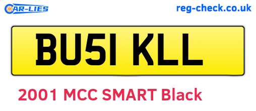 BU51KLL are the vehicle registration plates.