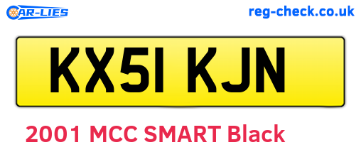 KX51KJN are the vehicle registration plates.