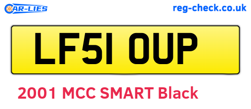 LF51OUP are the vehicle registration plates.