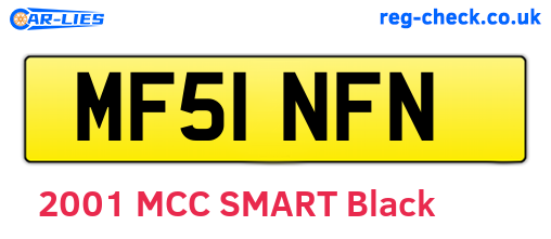 MF51NFN are the vehicle registration plates.
