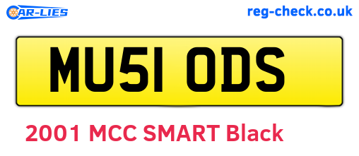 MU51ODS are the vehicle registration plates.