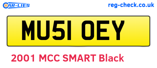 MU51OEY are the vehicle registration plates.