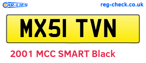 MX51TVN are the vehicle registration plates.