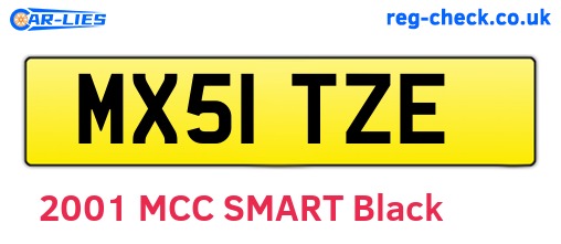 MX51TZE are the vehicle registration plates.