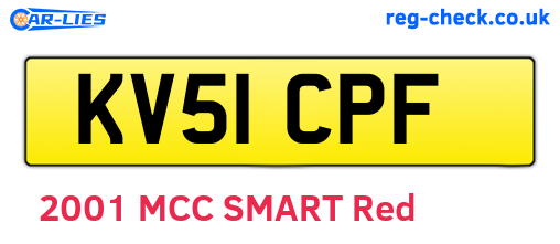 KV51CPF are the vehicle registration plates.