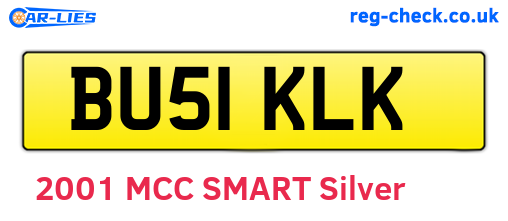 BU51KLK are the vehicle registration plates.