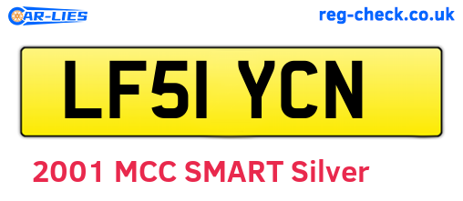 LF51YCN are the vehicle registration plates.