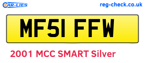 MF51FFW are the vehicle registration plates.