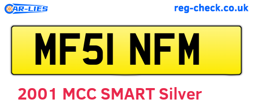 MF51NFM are the vehicle registration plates.