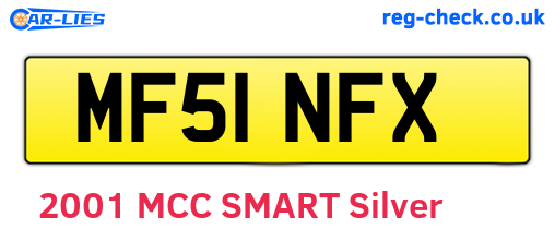 MF51NFX are the vehicle registration plates.
