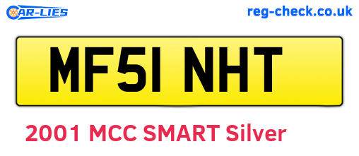 MF51NHT are the vehicle registration plates.