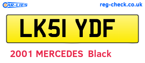 LK51YDF are the vehicle registration plates.