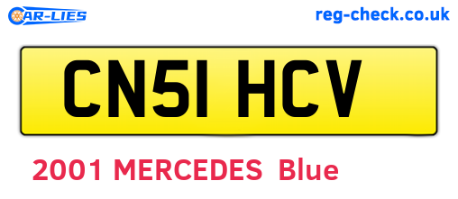 CN51HCV are the vehicle registration plates.
