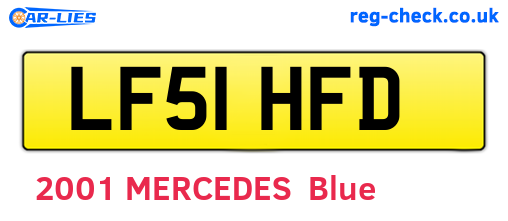 LF51HFD are the vehicle registration plates.