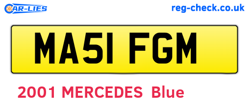 MA51FGM are the vehicle registration plates.